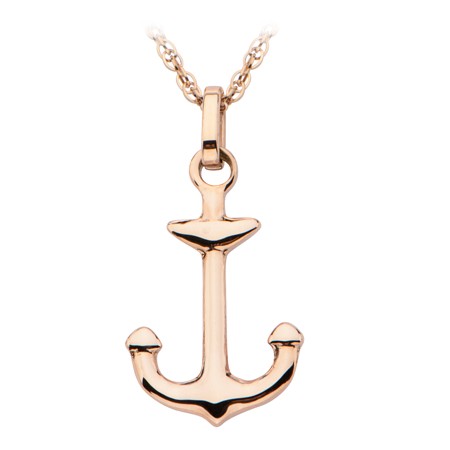 Rose Gold Plated Steel Anchor - Click Image to Close